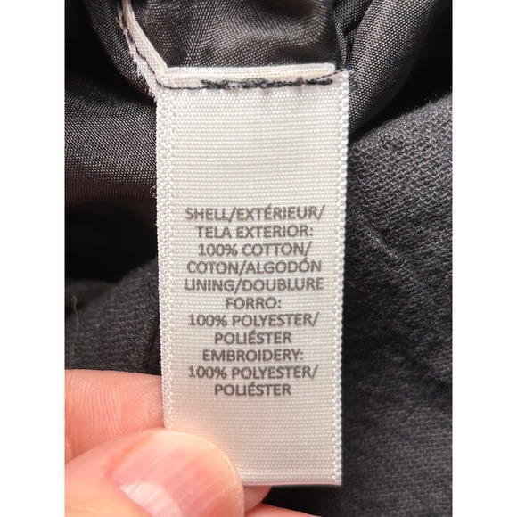 LOFT Black Embroidered 100% Cotton Lined Mini Skirt 12 Floral Side Zip - Picture 5 of 11